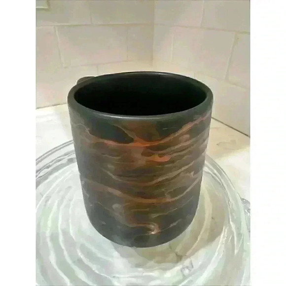 Copper and Green Starbucks Coffee Tea Mug 12oz Dishwasher Safe Swirl Wave Mug - Picture 9 of 14